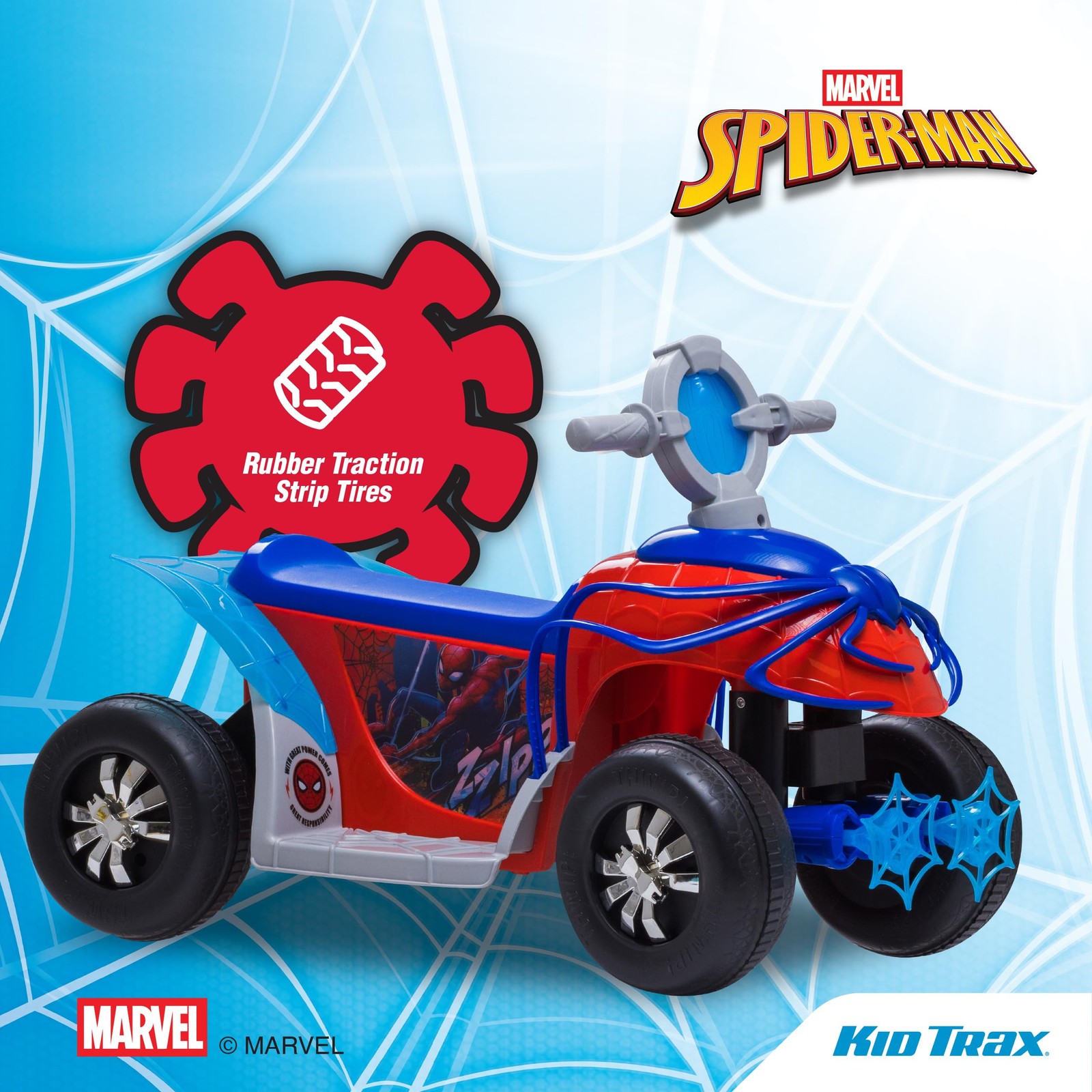 Marvel’s Spider-Man Premium Quad Ride-On, 18-30 Months, 6V Battery and Charge…
