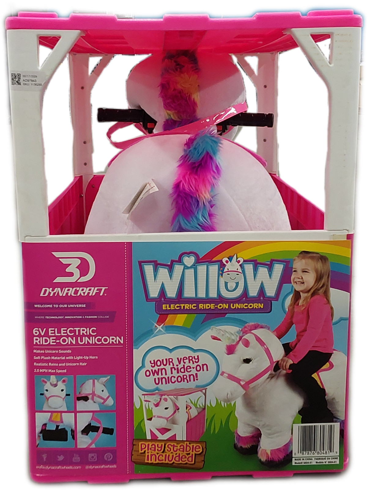 Dynacraft Stable Buddies Willow Electric Ride-On Unicorn 3-7 Years
