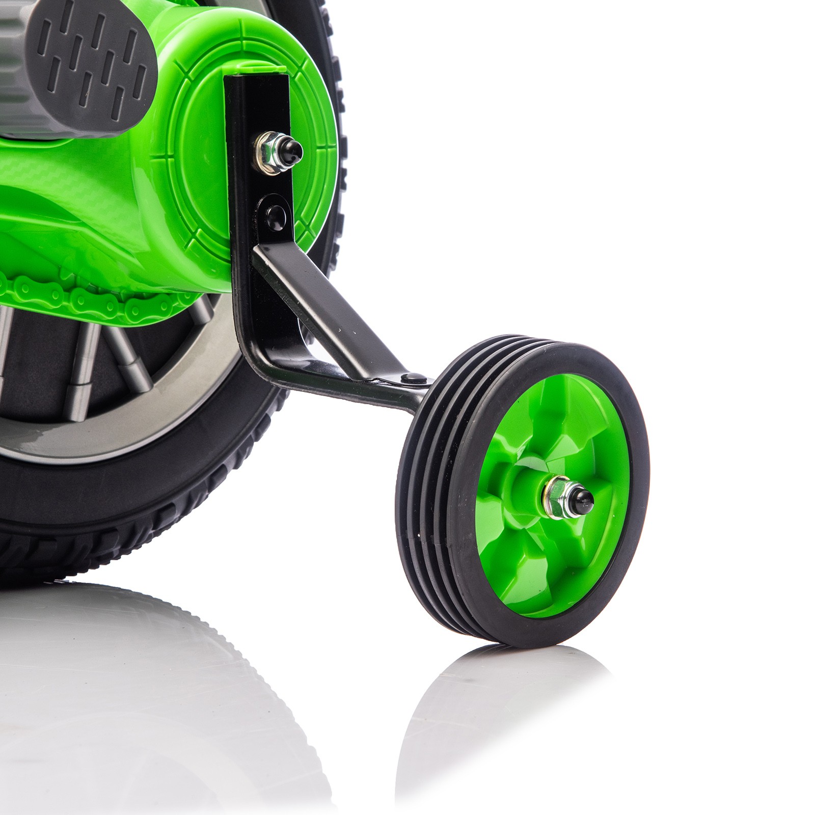 12V Kids Ride On Motorbike Motorcycle Dirt Bike with Music,Training Wheels Green