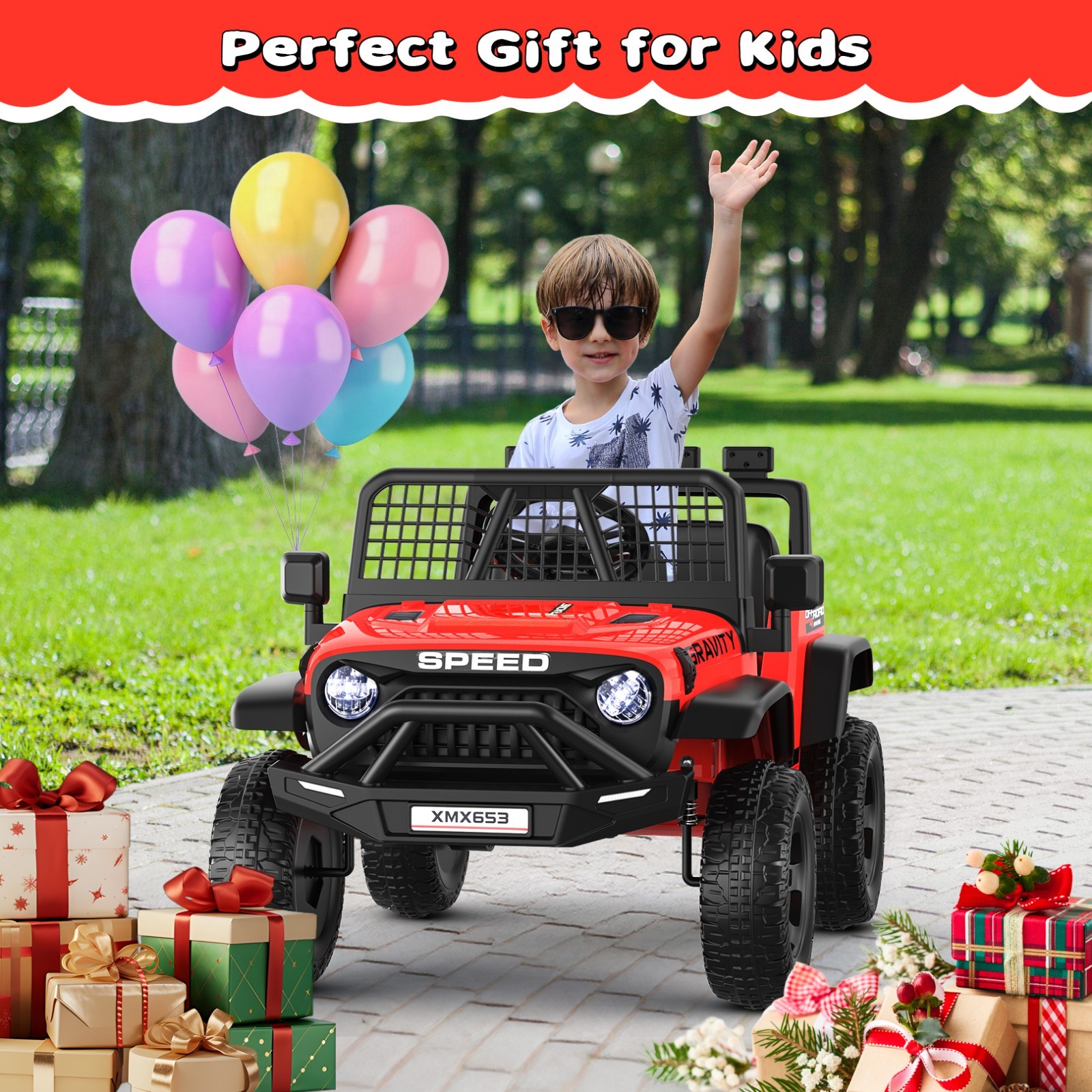 24V Kids Ride on Toy Electric Car Battery Power Wheel Truck w/Remote Control LED