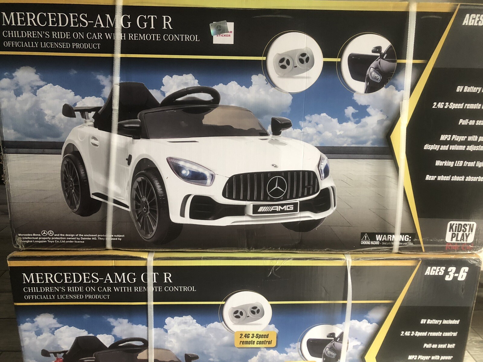 Kids Ride on Car Mercedes Benz AMG Electric Battery Powered Car – Red/White