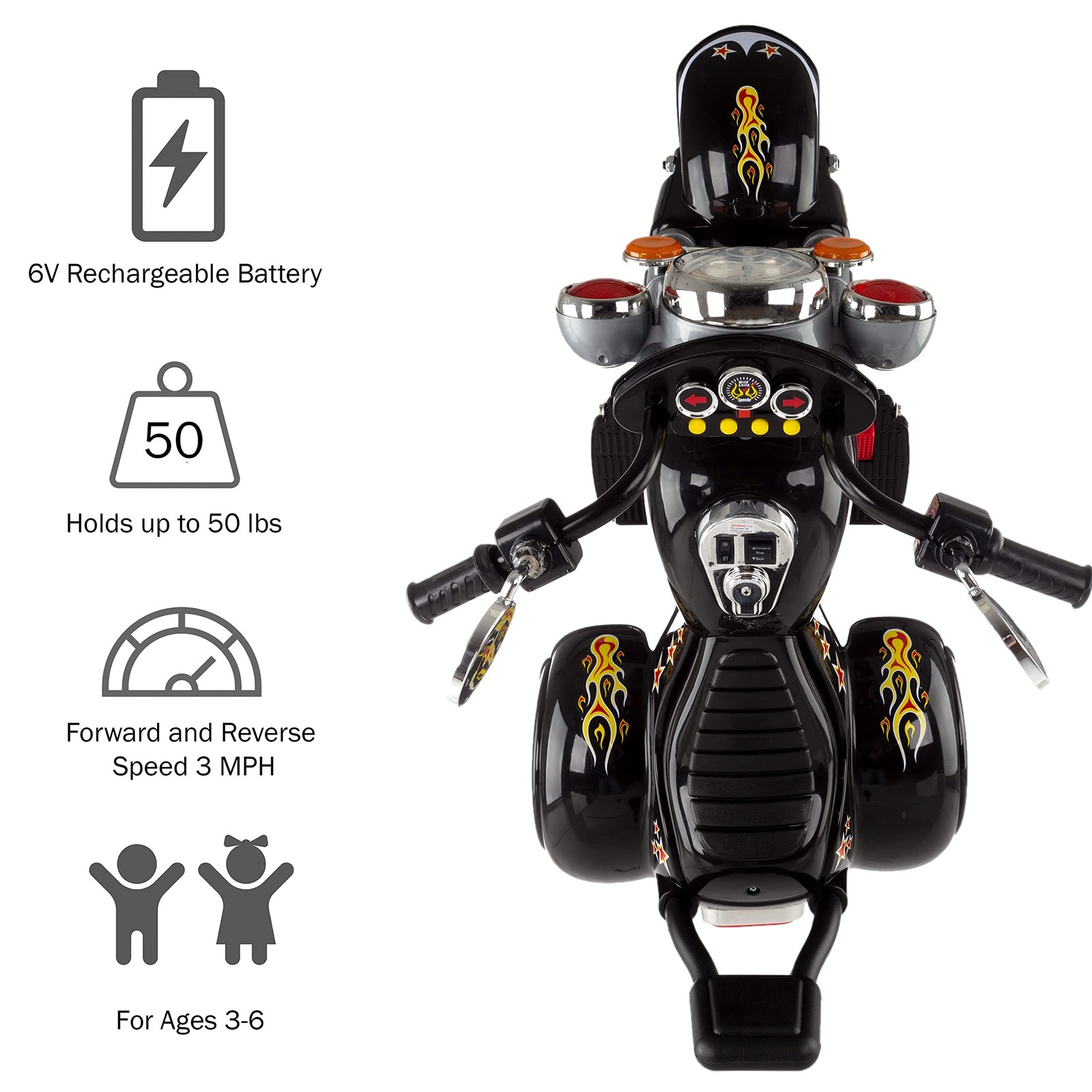 Motor Motocicleta Electrica Con Luces Y Sonido Para Niños De 3 A 7 Años Jugar US