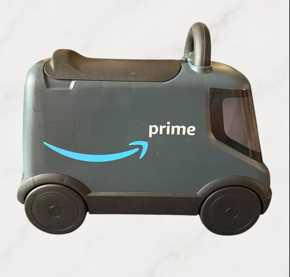Amazon Delivery Van Ride Toy for Kids, Blue Under Seat Storage Ages 2+