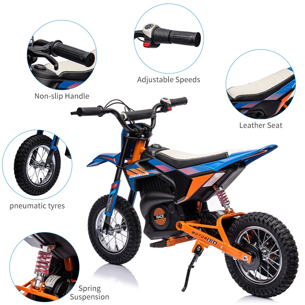 GARVEE 24V Electric Dirt Bike,250W Motor, 12″ Tires,22KM/H,Rear Shock Absorption