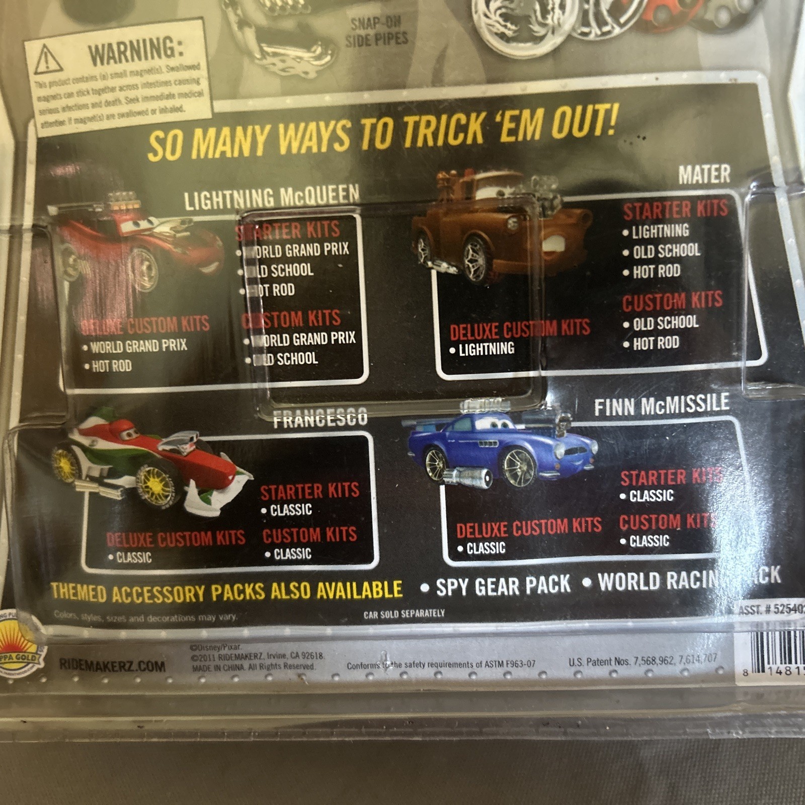 Disney Pixar Cars 2 RIDEMAKERZ, TOYS R US only. VERY RARE