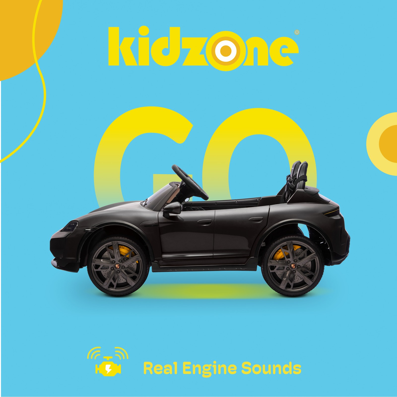 Kidzone Electric 2-Seater 12V/24V Ride On Car w/ Remote Control
