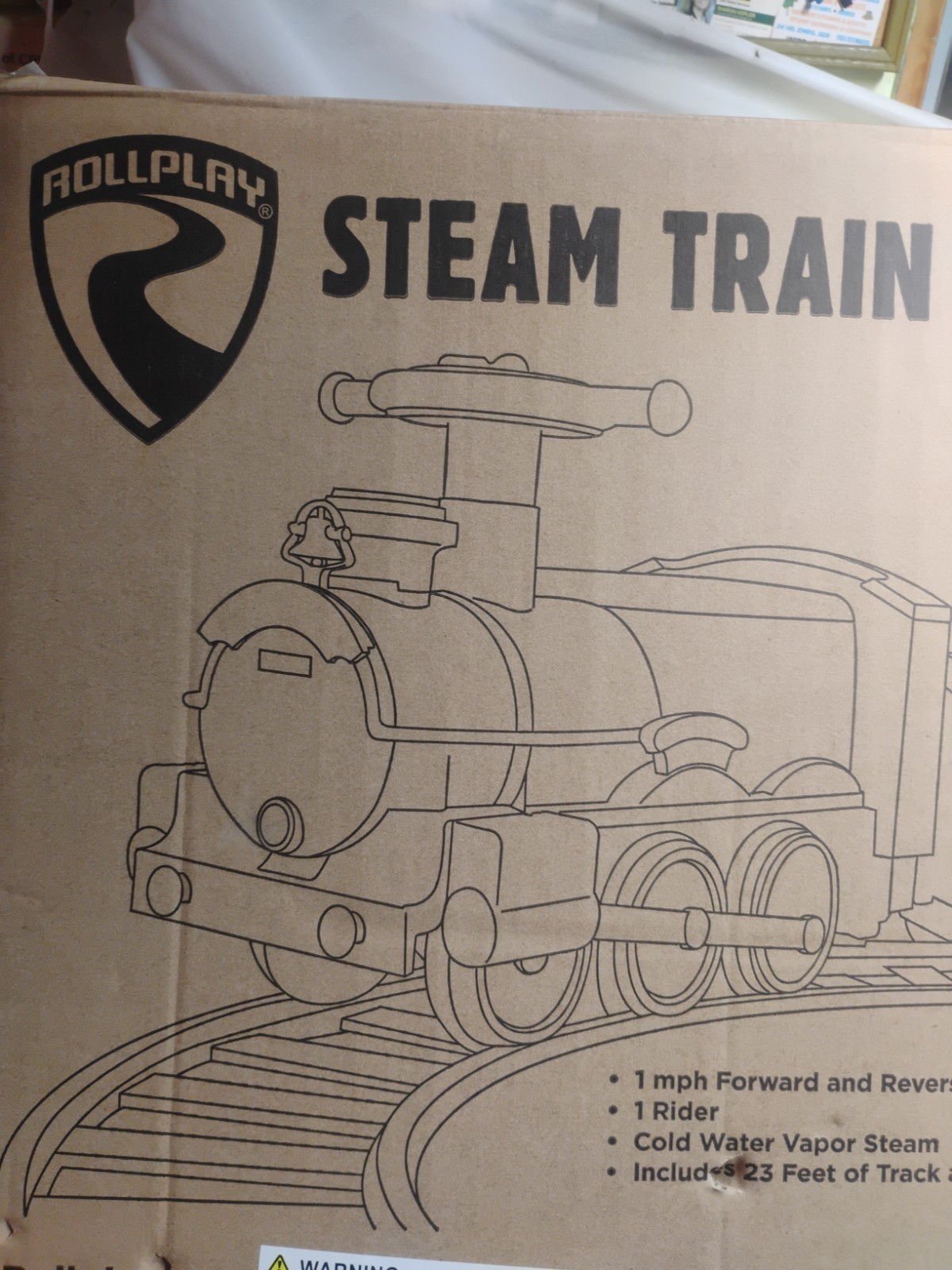 ROLLPLAY , Steam Train Ride ON ,Tracks , 6 VOLT, 2-5 Yrs , 45lb Max Weight