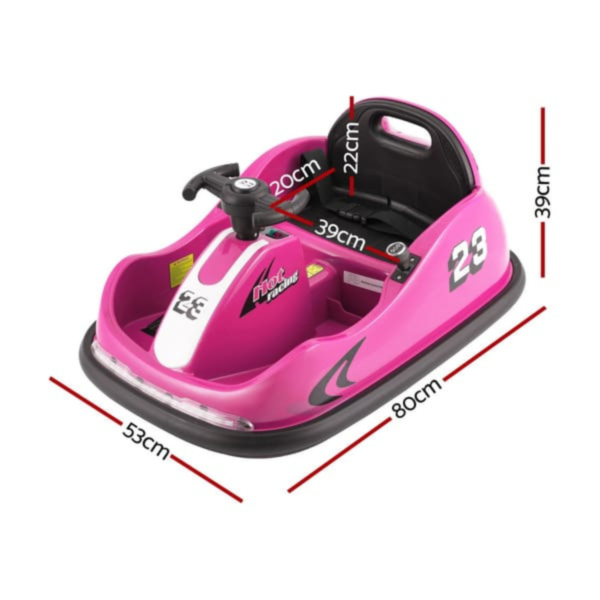 Kids Ride On Car Bumper Kart 6V Electric Toy Pink Remote Control Rigo
