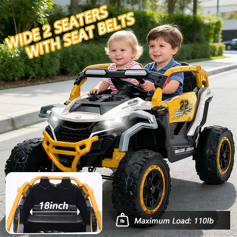 12V 2 Seaters Kids Electric Car Ride On UTV Toy with Remote Power Wheels Truck