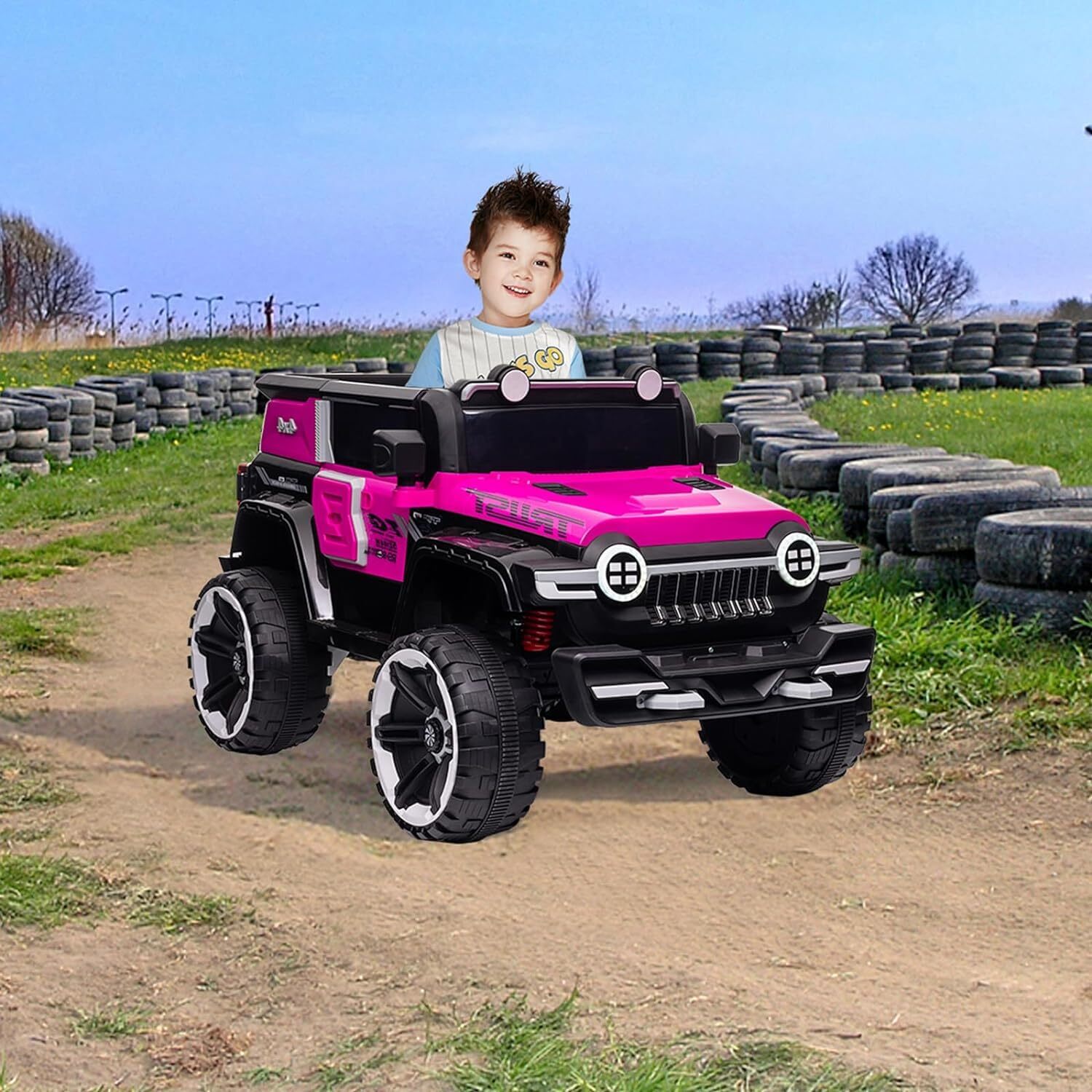 Kids Electric Ride On Truck 12V Power Battery Car w/ Remote Control & MP3 Player