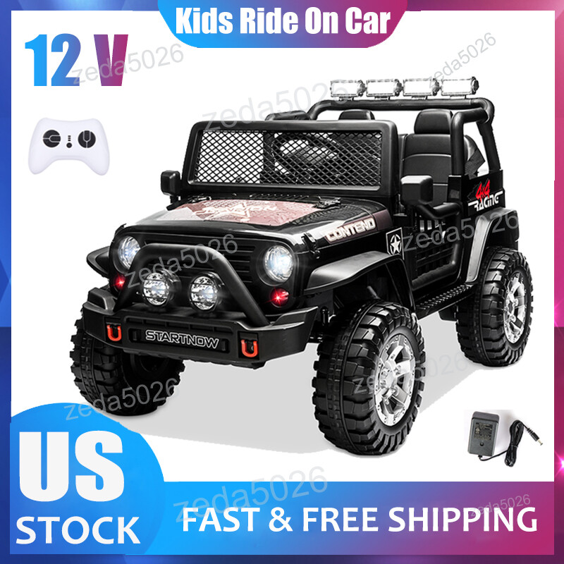 12V Kids Ride On Car Toy Jeep 2 Seater Electric Vehicle Truck w/ Remote Control