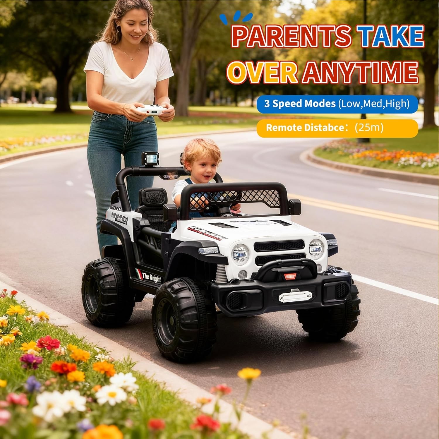 12V Kids Ride On Truck Car Electric Vehicle Remote Control LED Lights Music Gift