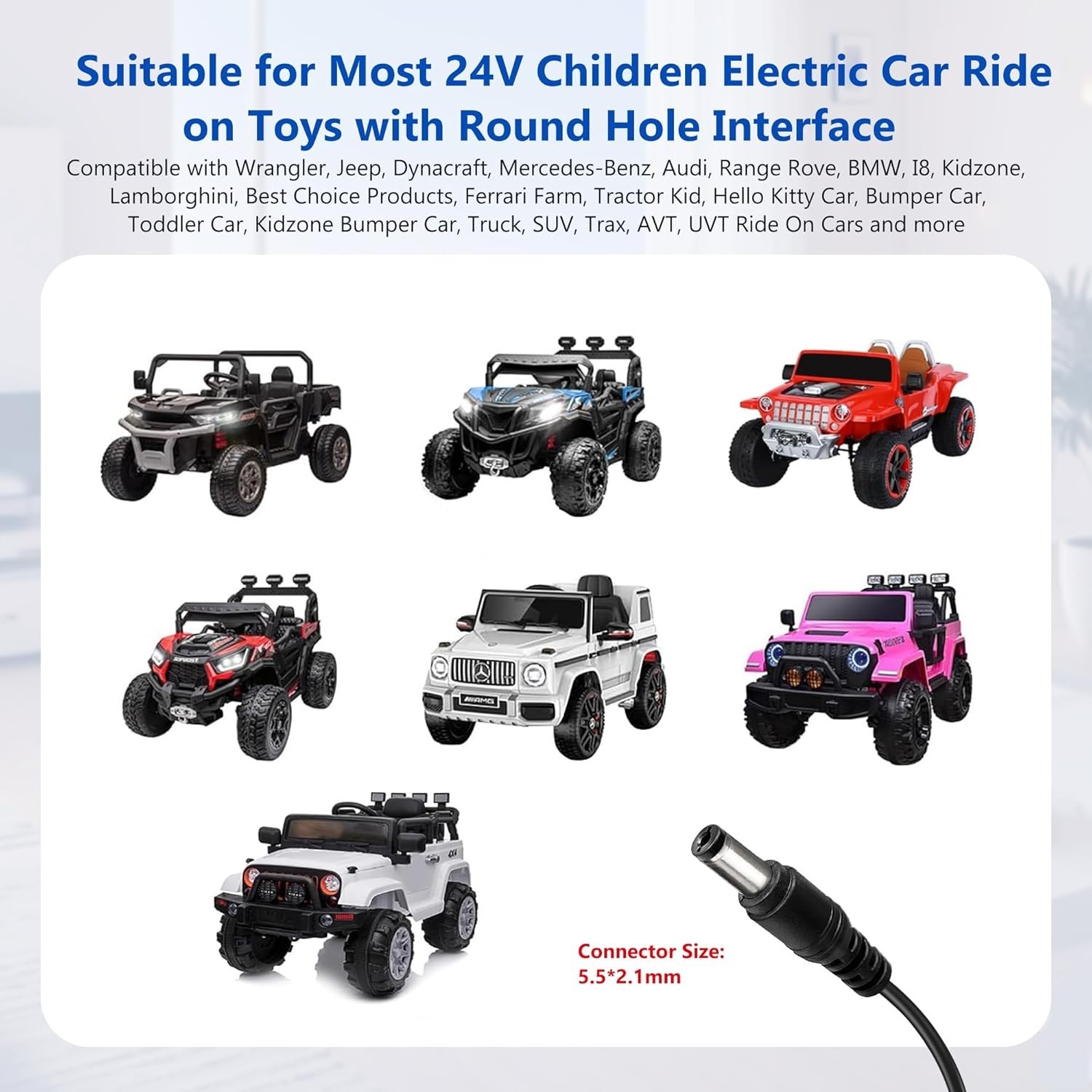 – Compatible with Power Wheels, Kids Ride On Cars, Electric ATVs, Lamborghini…