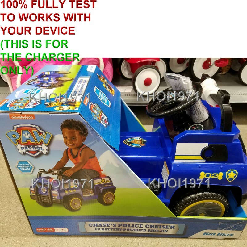 WALL charger AC adapter FOR KT1481WM KT1481 KIDTRAX PAW Patrol Chase ride on 6V