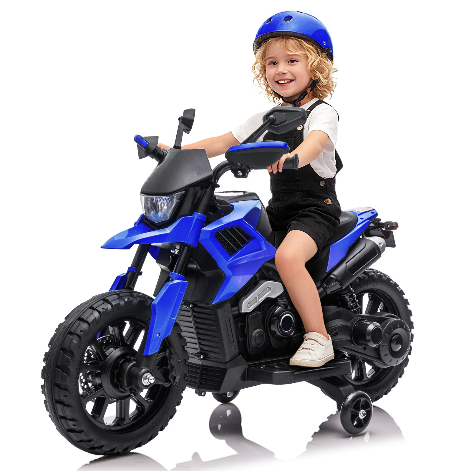 6V Kids Ride On Motorcycle Toy Training Wheels Adjustable Speed Headlight Music