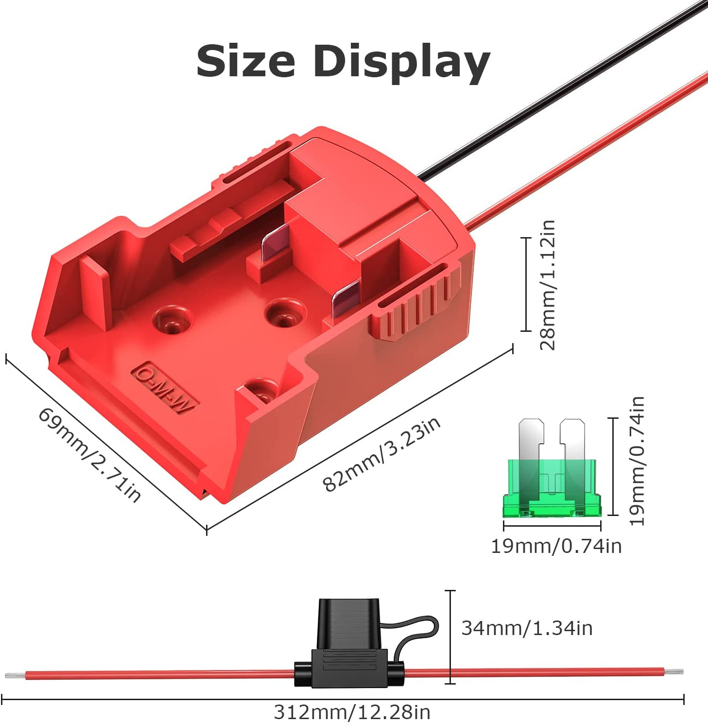 Power Wheels Adapter for Milwaukee, M18 Power Wheels Battery Conversion Kit