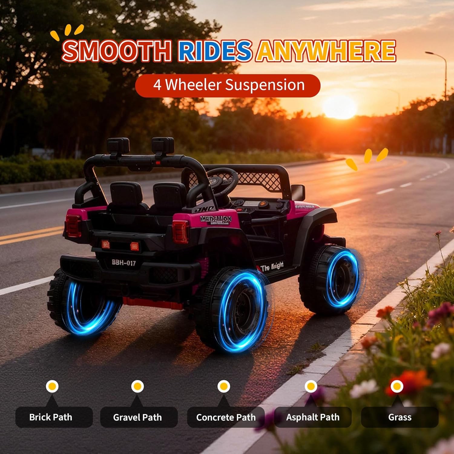 12V Kids Ride On Truck Car Electric Vehicle Remote Control LED Lights Music Gift