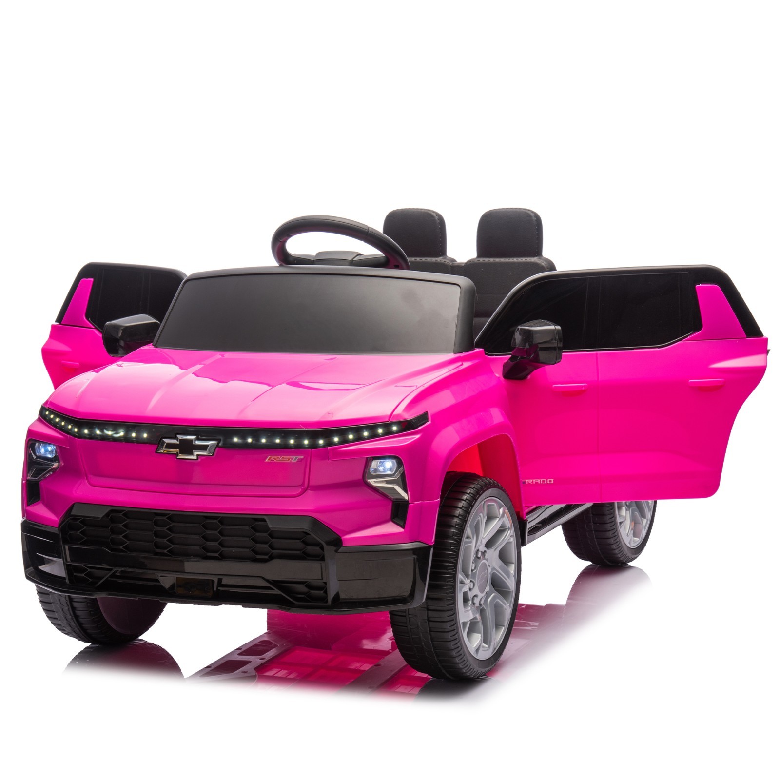 Licensed Silverado Ride on Truck 24V Electric Car 2 Seater with Remote for Kids