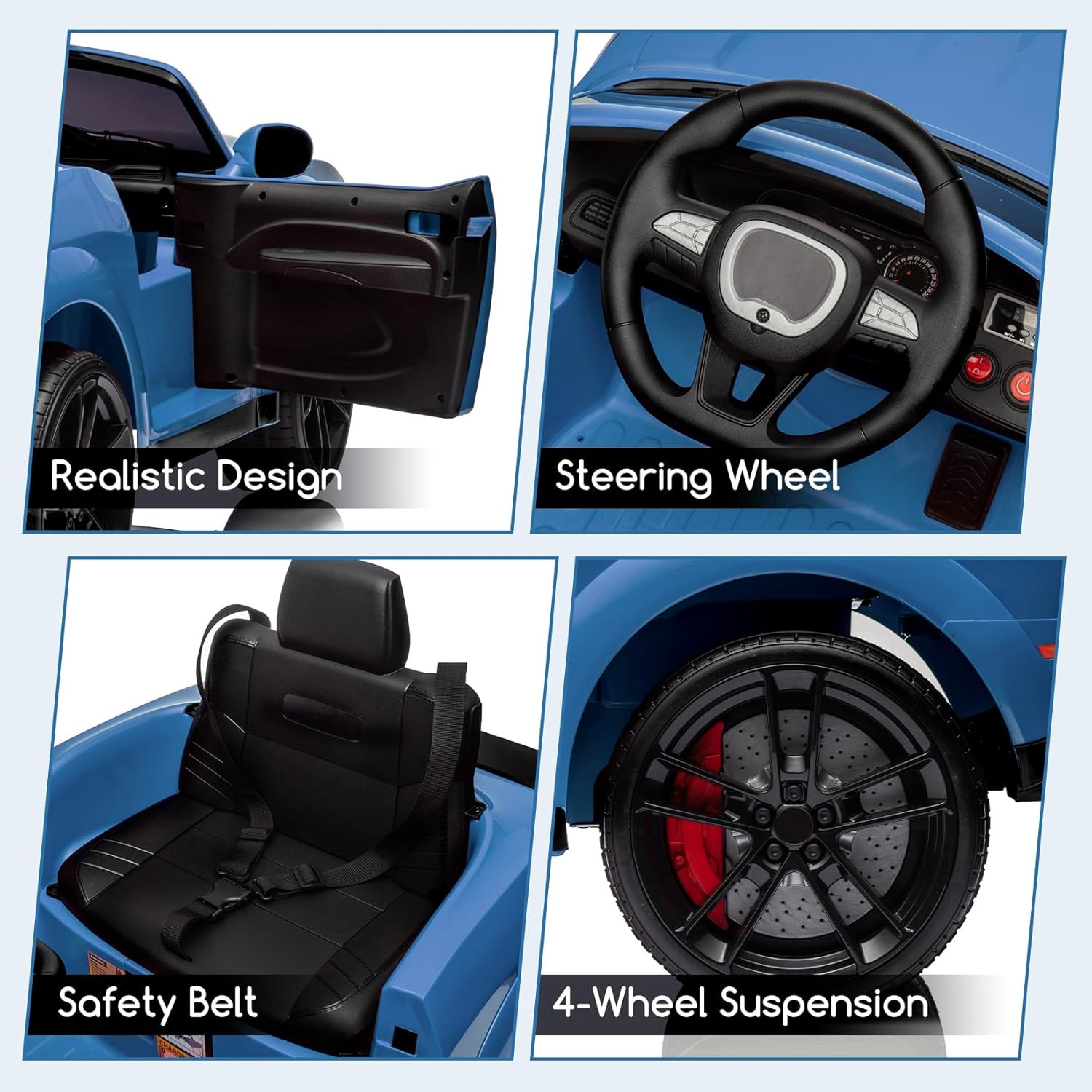 12V Kids Car Licensed Dodge Challenger Electric Car for Kids Battery-Powered Toy