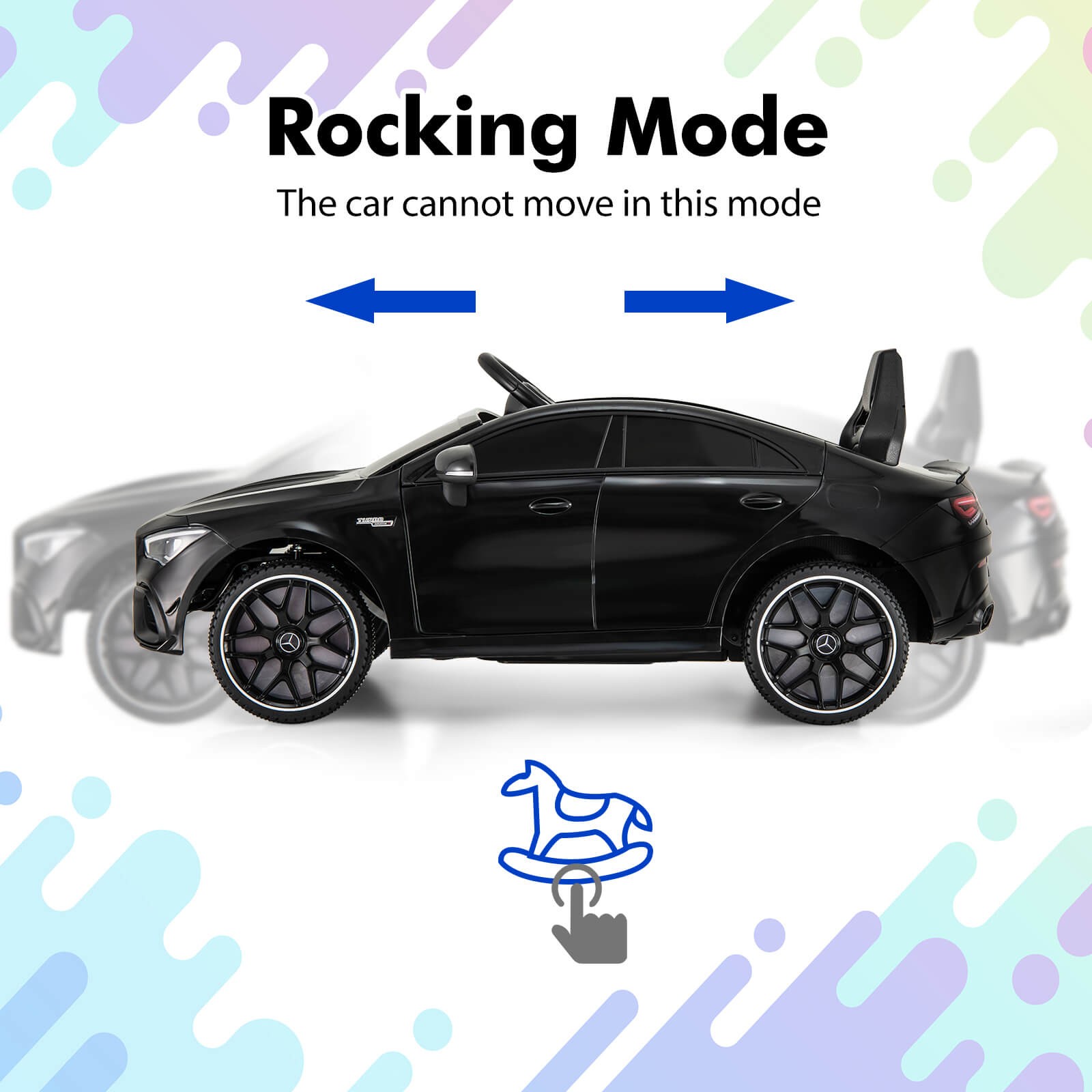 12V Kids Ride on Car w/Remote Rocking Function Transport Wheels Lights & Music