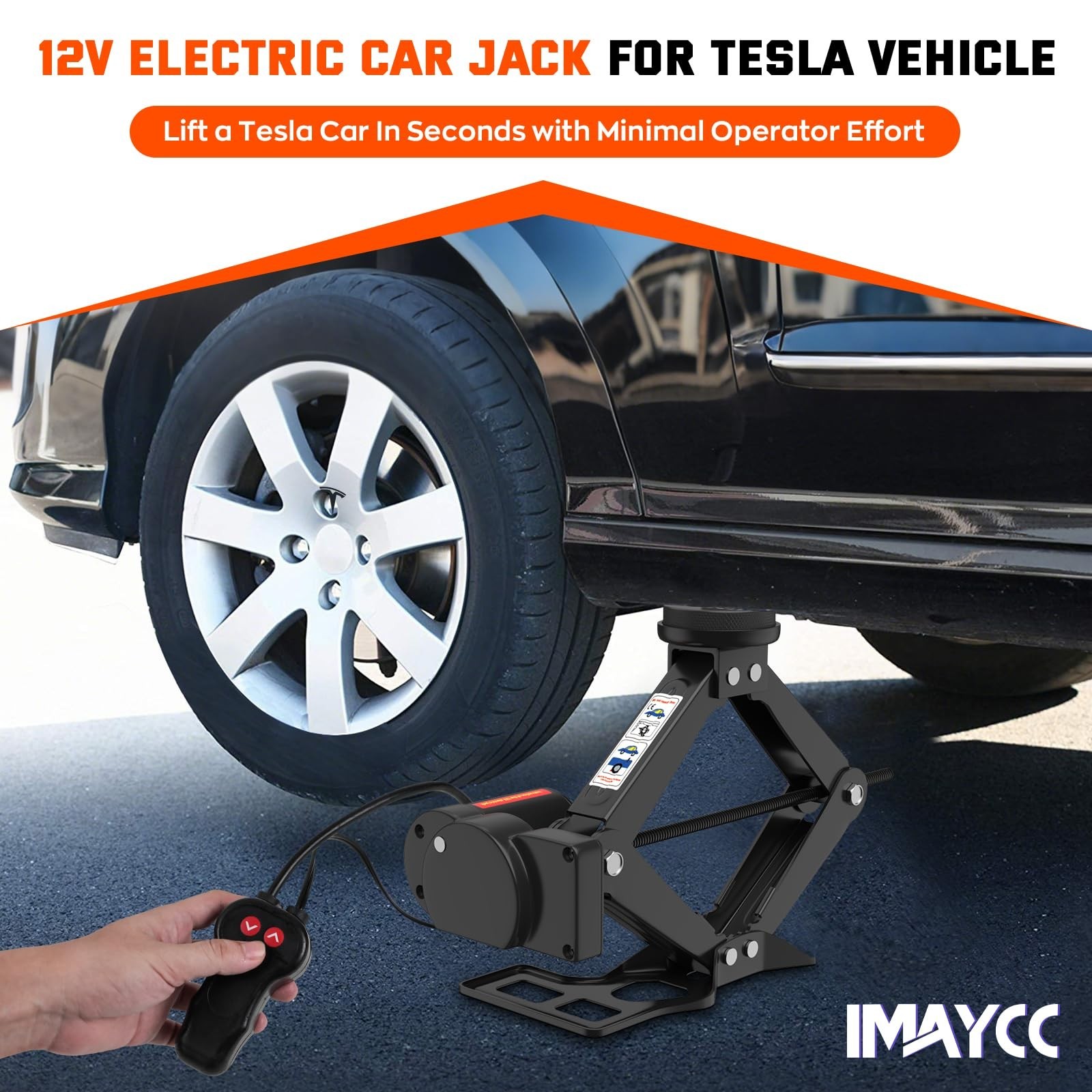 Electric Car Jack for Tesla, Portable 12V 2 Ton Tesla Tire Repair Tools, Elec…