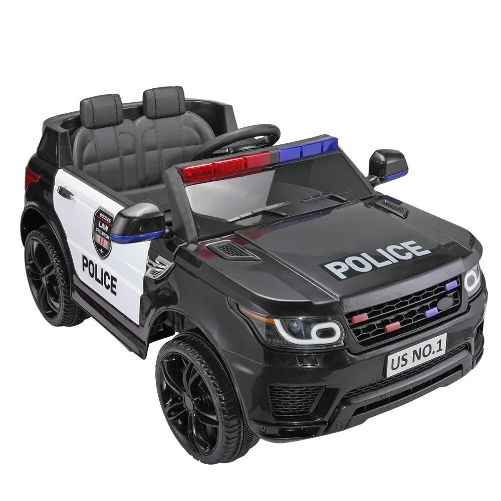 Kids Ride on Police Car with Parental Remote Control 12V Battery Powered Toy