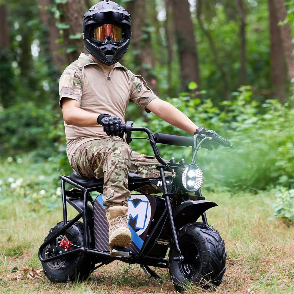MotoTec 48v 1000w Electric Lithium Powered Mini Bike Speed upto 20MPH – Black ✅