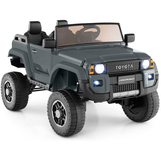 24V 2-Seater Kids Ride On Car 4WD/2WD Switchable w/ Remote Control – Black