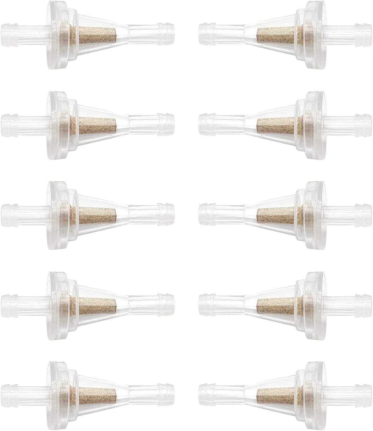 10Pcs 1/4 Inch Motorcycle Clear Gas Inline Fuel Filter Replacement for Dirt Bike