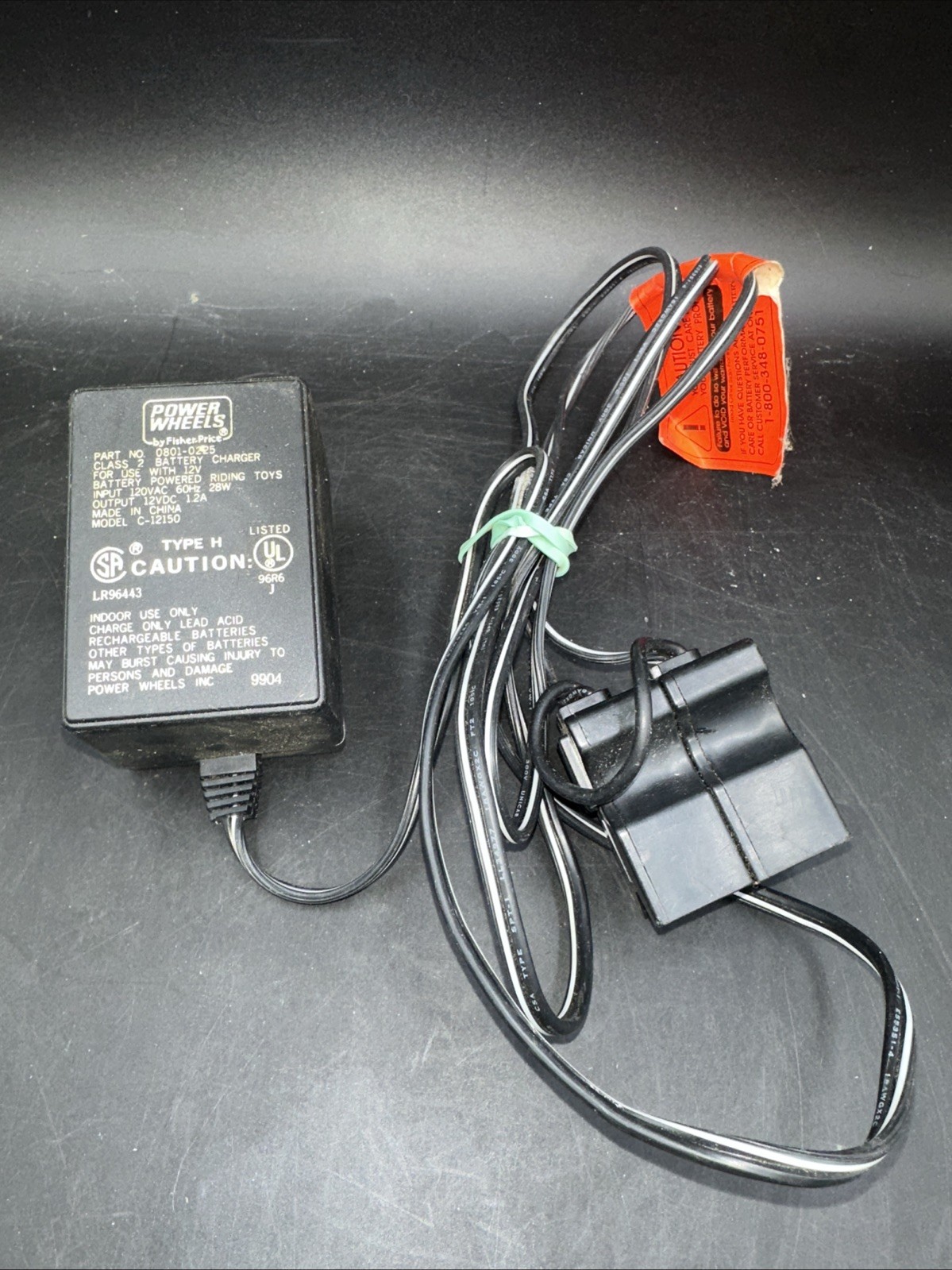 Power Wheels Model C-12150 12 Volt Power Supply Adapter Charger OEM