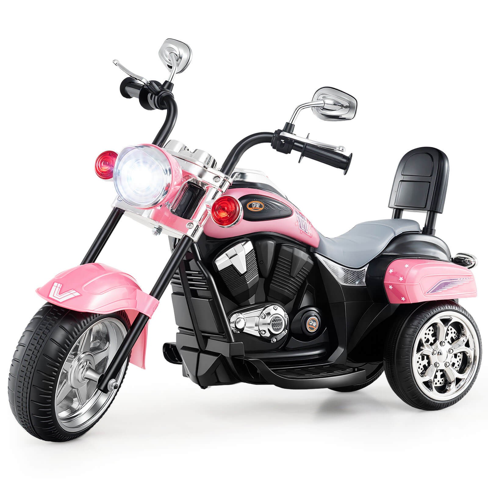 6V Kids Ride On Chopper Motorcycle 3 Wheel Trike w/ Headlight and Horn