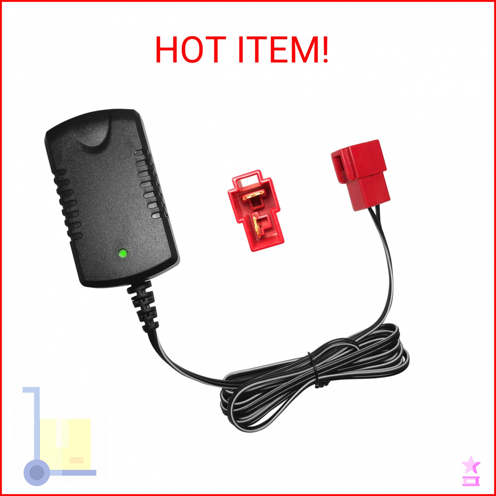 6V Kids Ride On Car Charger for 6 Volt Battery, 7v800ma Charger for BMX X6 Kid T