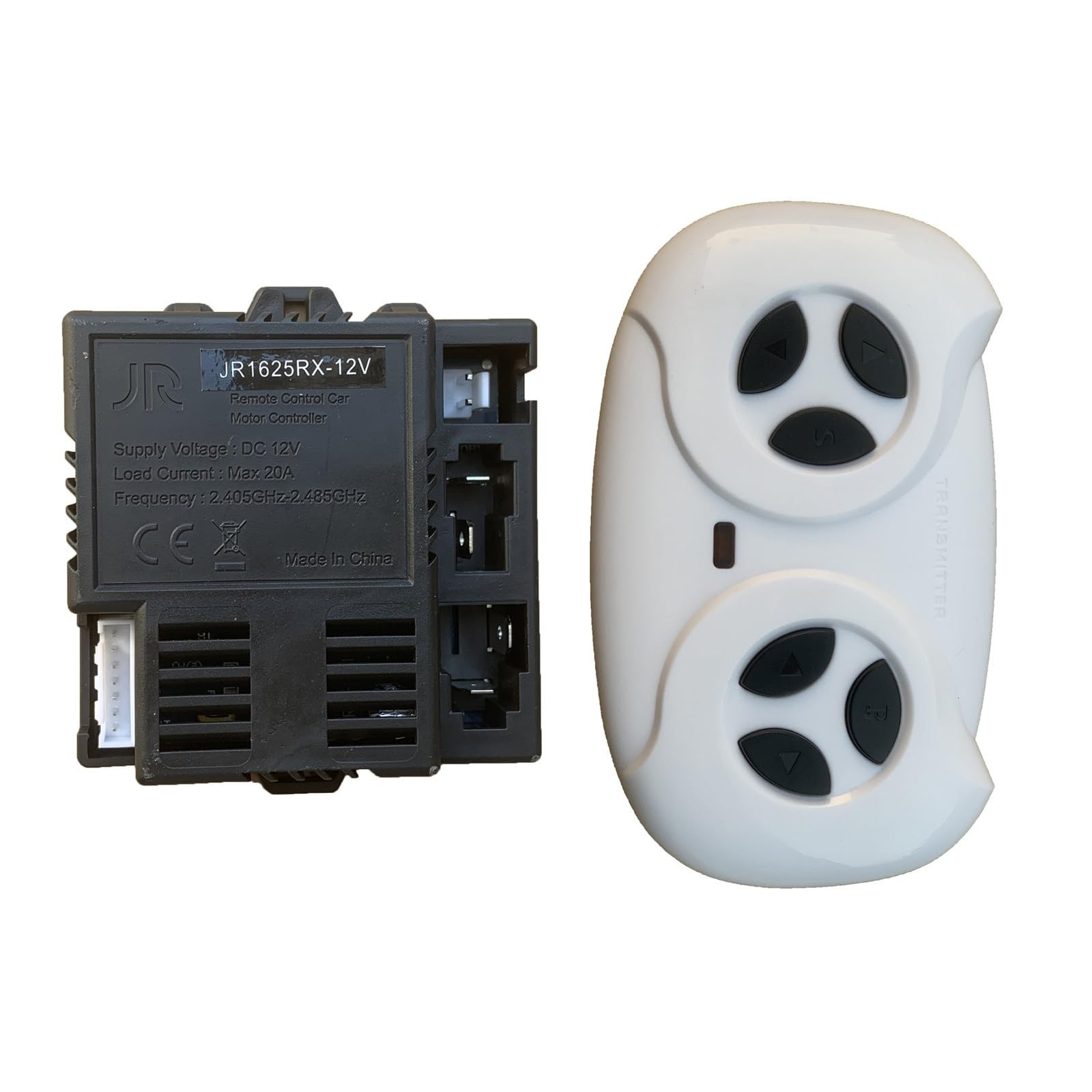 12V Remote Control & Receiver for Kids Ride-On Toys, Replacement Parts, 2.4G Con