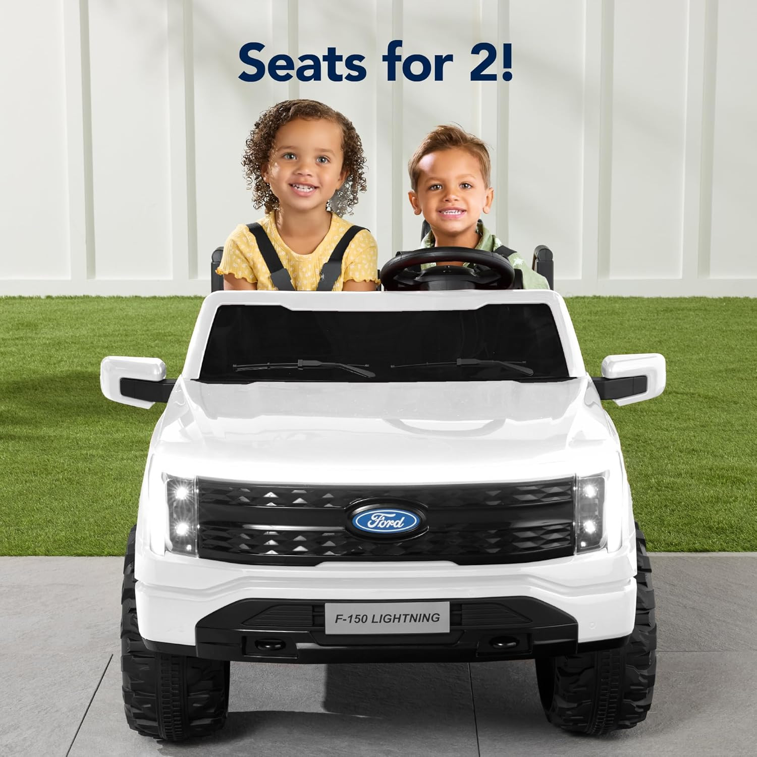 Licensed Ford F-150 Lightning Truck Kids 24V 2-Seater Electric Ride on Car Toy W