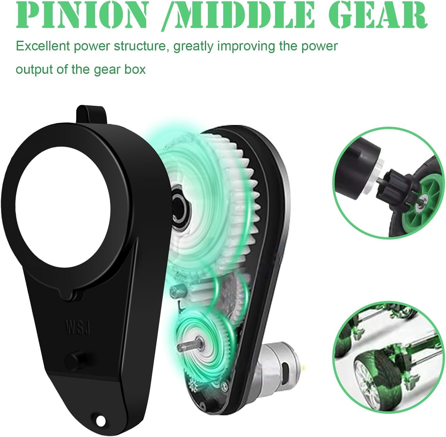 2Pcs 24V 40000RPM Kids Ride on Car Gearbox Motor Power Wheels Motor Gearbox Upgr