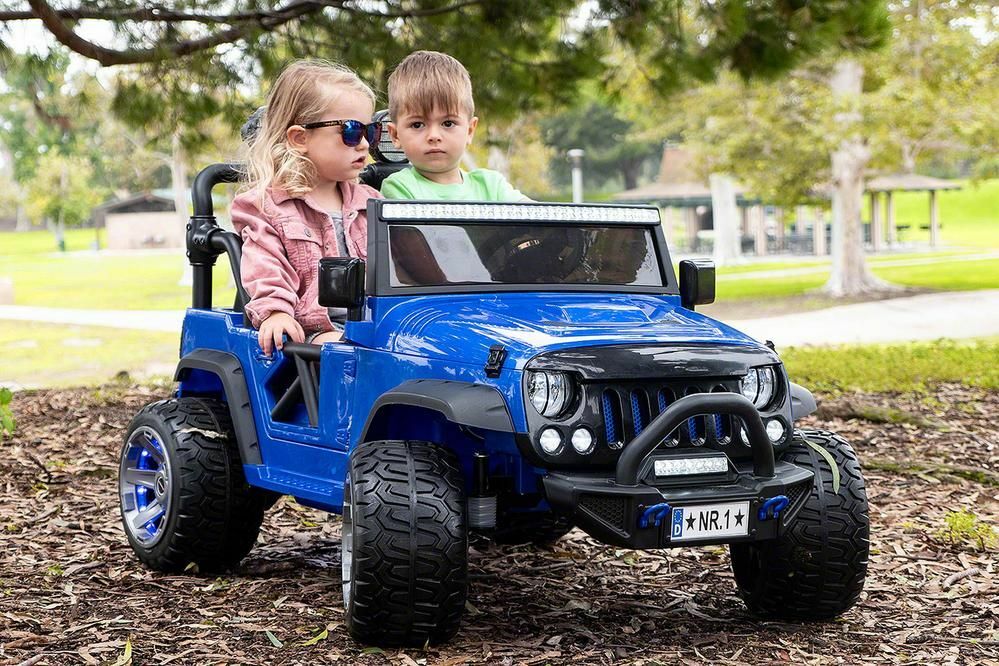12V BATTERY POWERED KID’S RIDE ON TRUCK JEEP TWO POWERFUL MOTORS, REMOTE CONTROL
