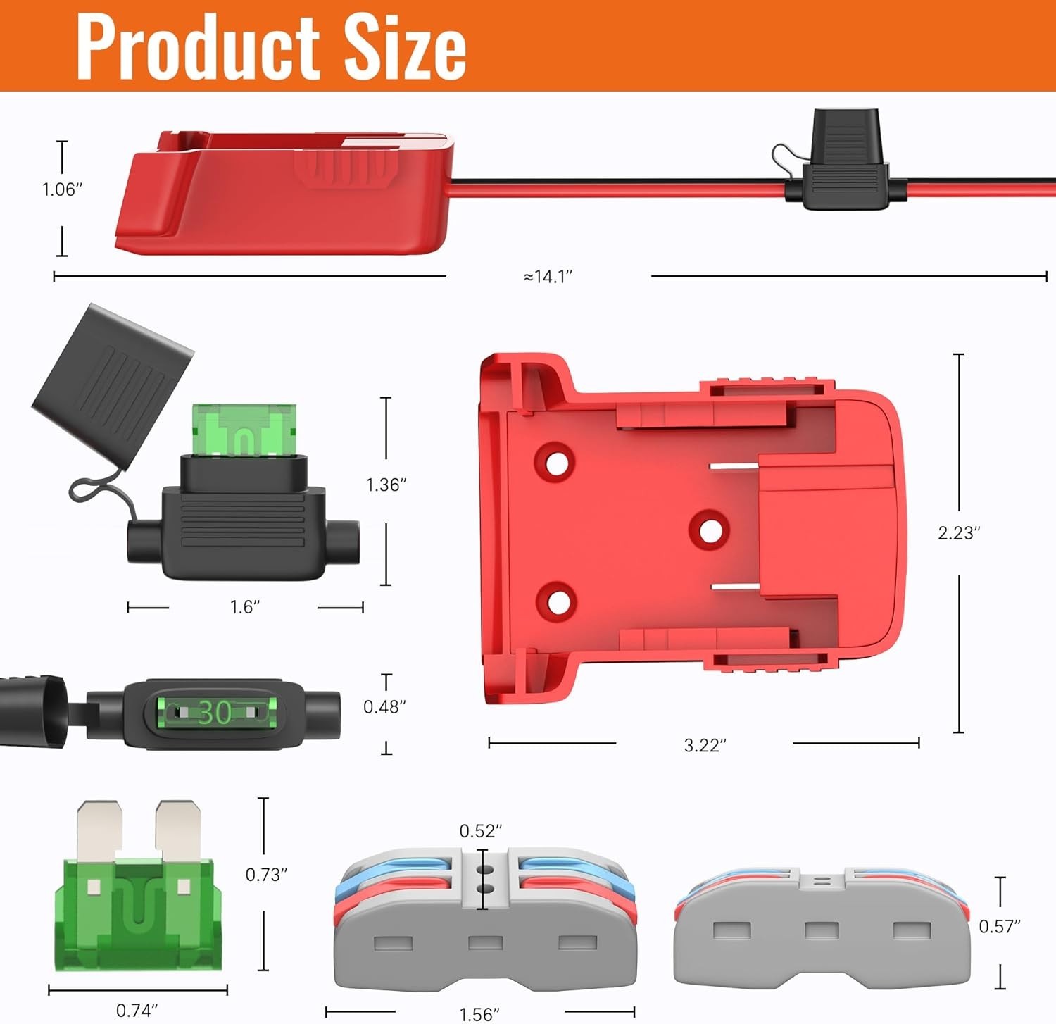 2PCS 18V Power Wheel Battery Adapter Kit with Lightweight Design & Accessories