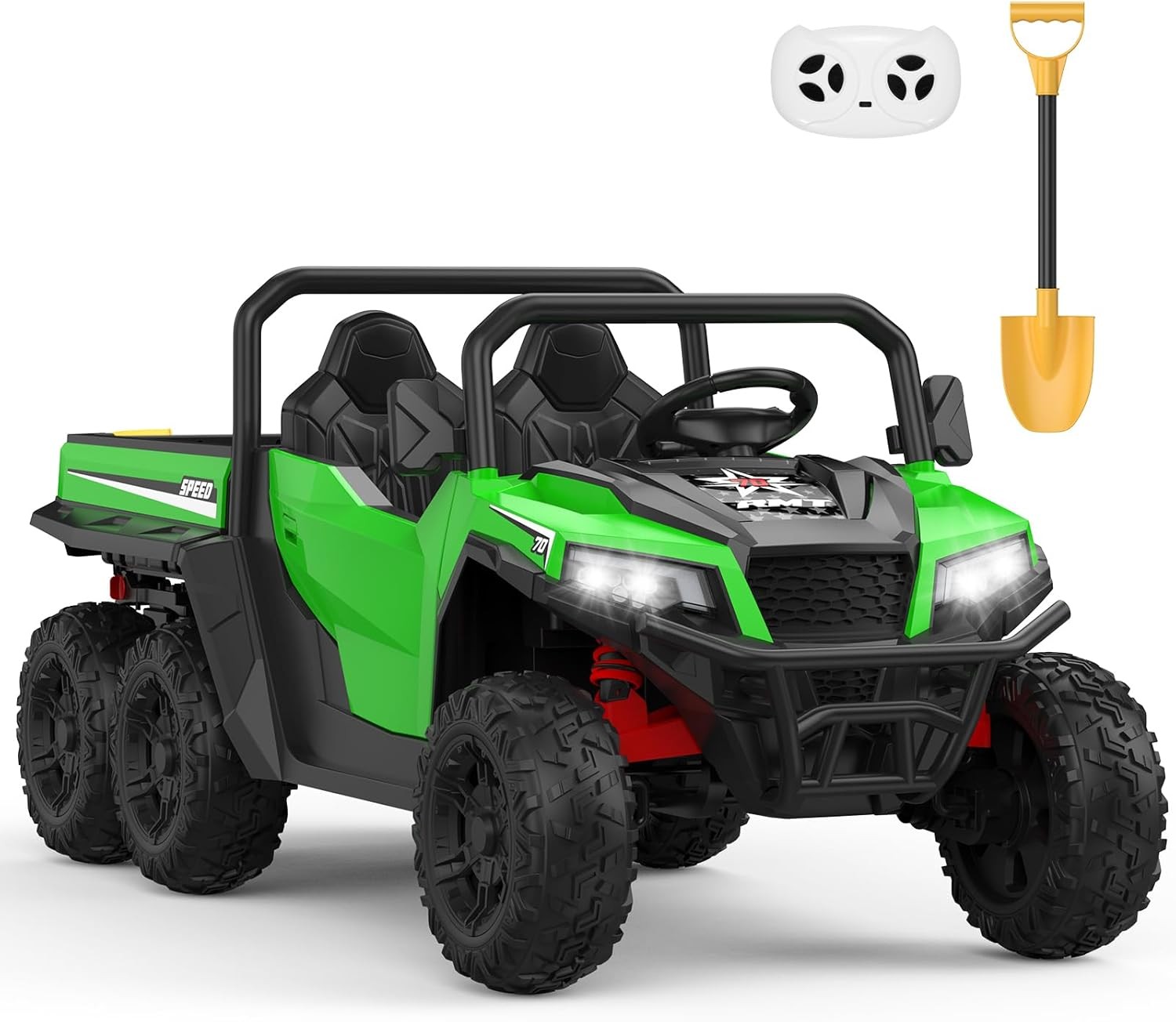 24V 4WD Electric Ride On Dump Truck with Remote Control | 2-Seater Kids