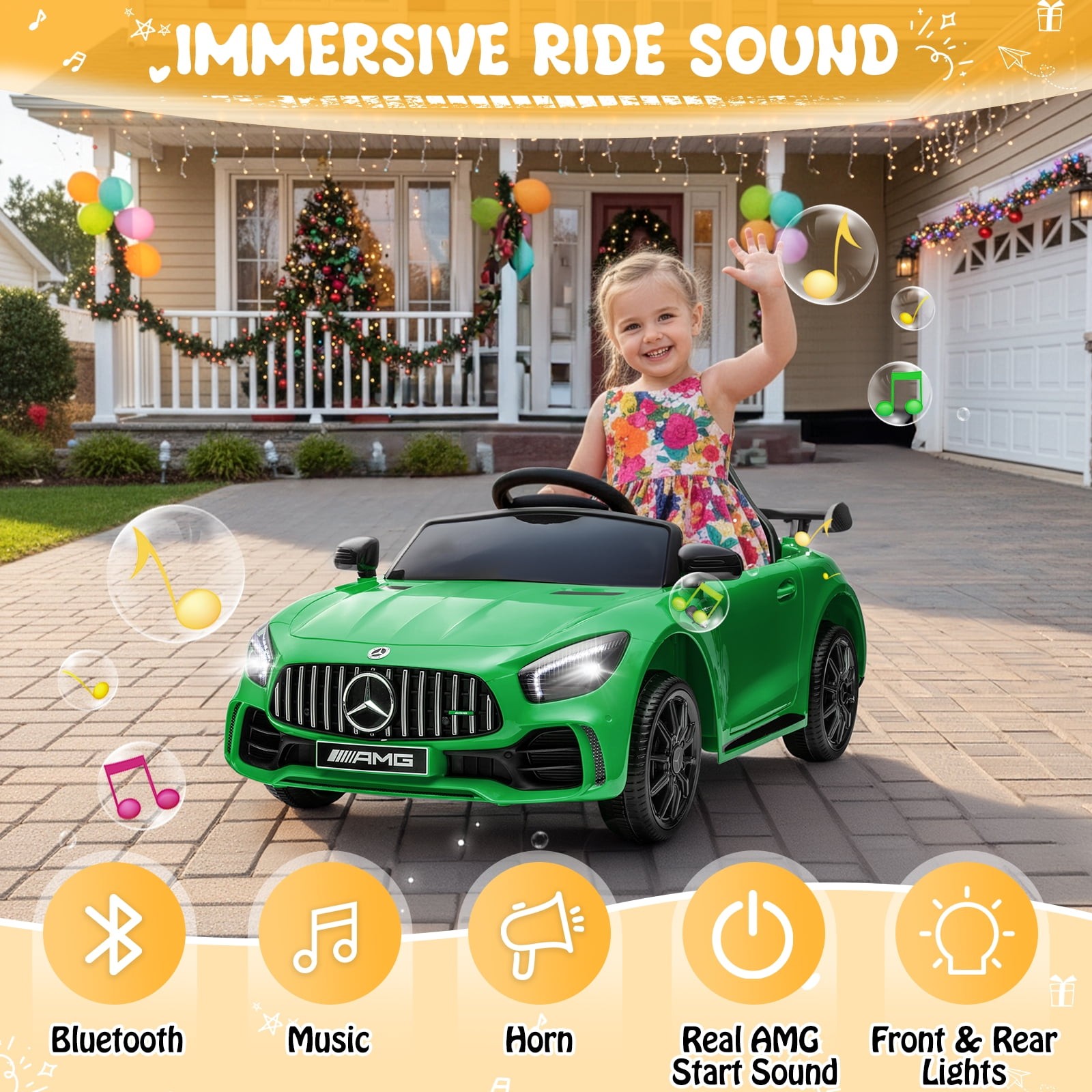 12V Licensed Mercedes-Benz Electric Ride on Cars Toys for Kids, Power Wheels …