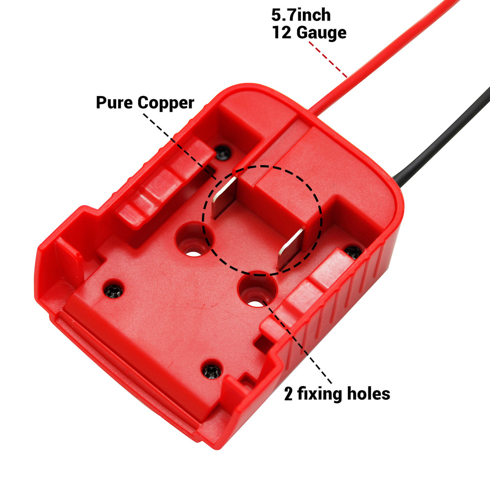 DIY Power Wheels Tools Battery Adapter Compatible With Milwaukee 14.4V-18V