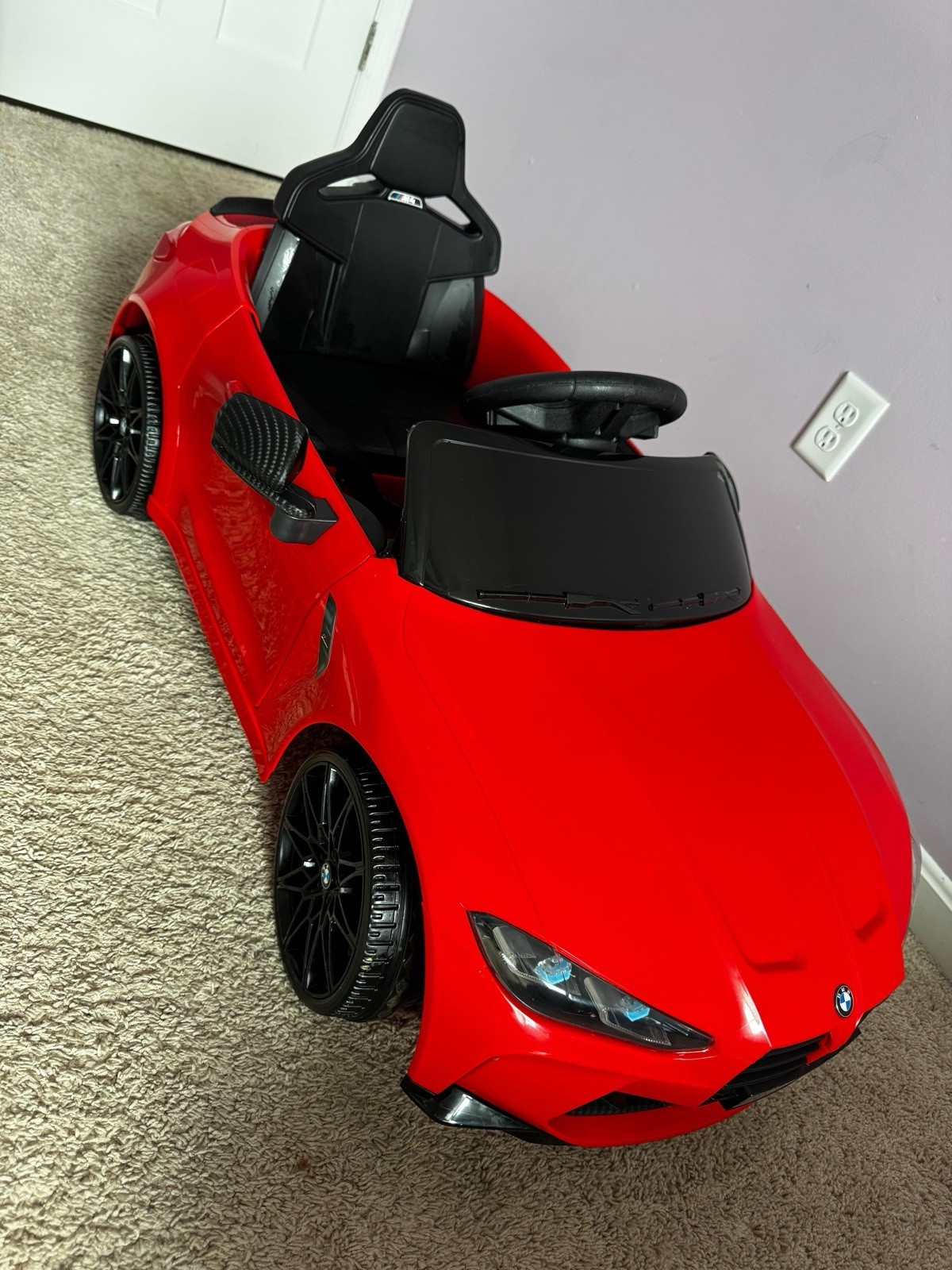 BMW Battery Operated Red Ride-On Toy Car for Kids Ages 3-7 Years Cars Theme
