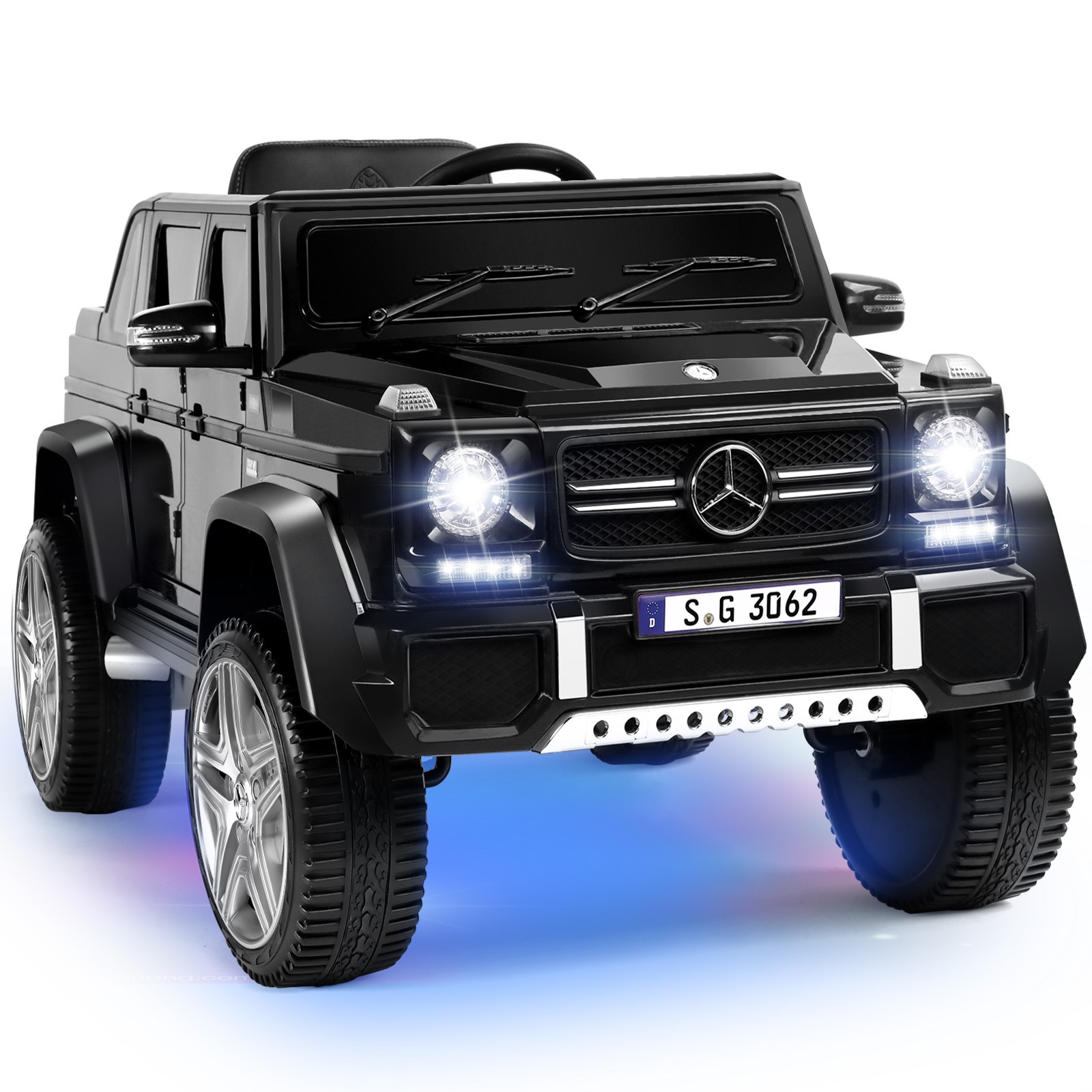 Black Electric 12V Battery Kids Ride On Car Truck ToyGift w/Remote+Light+MP3+USB