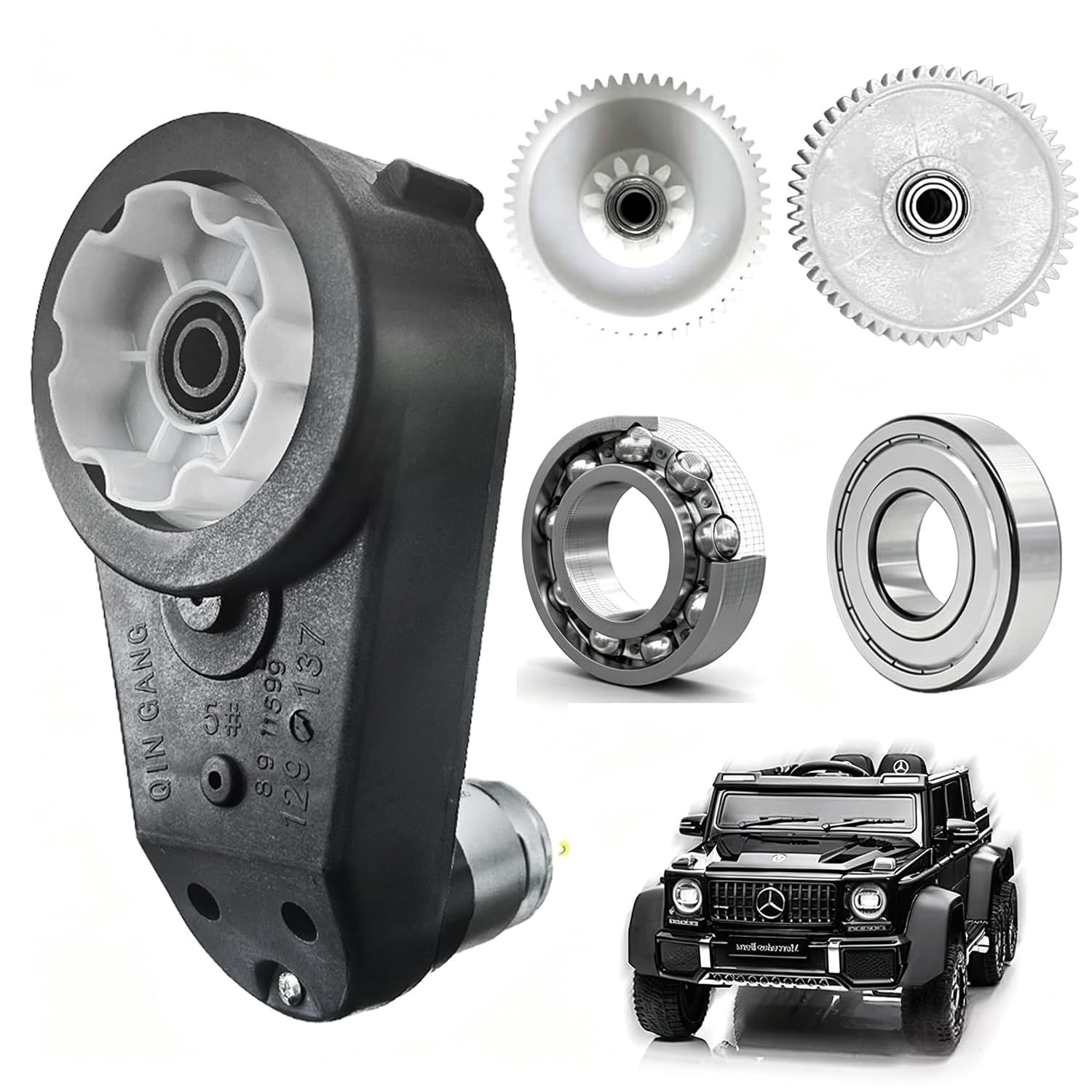 High-Performance 40000 RPM 12V Motor Gearbox for Electric Power Wheels Toys