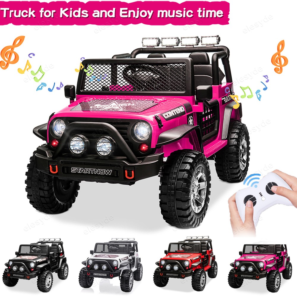 12V Kids Ride On Car Electric Vehicle Toy 2 Seater Truck Jeep w/ Remote Control