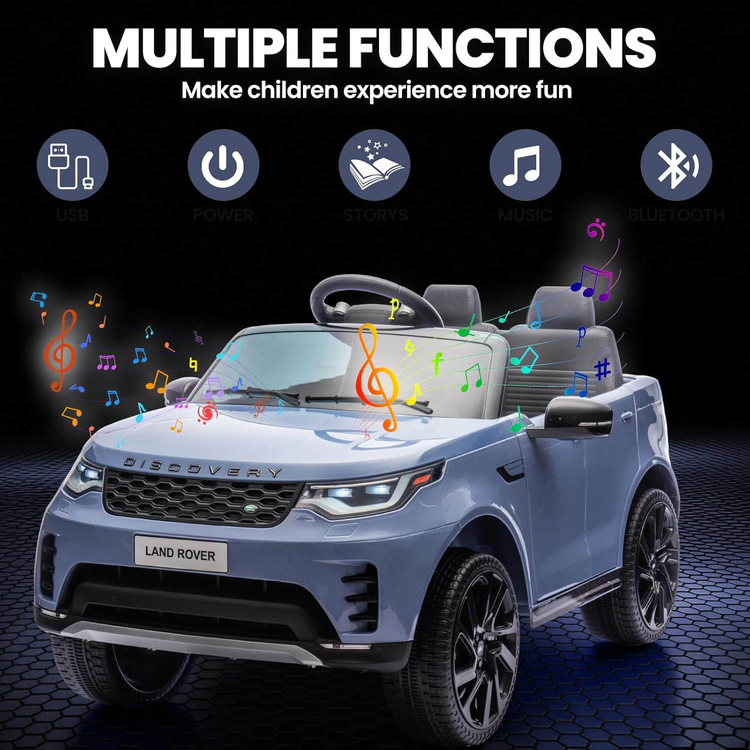 Ride on Car for Kids -12V Licensed Land Rover Electric Ride on Toy with Parental