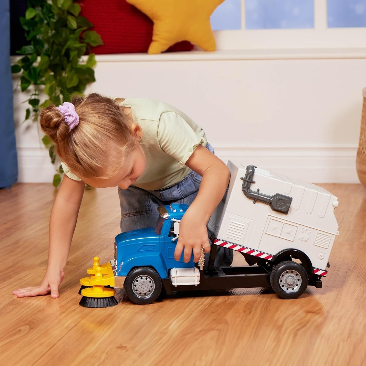 Large Toy Cleaning Truck for Kids – Flashing Lights & Sounds