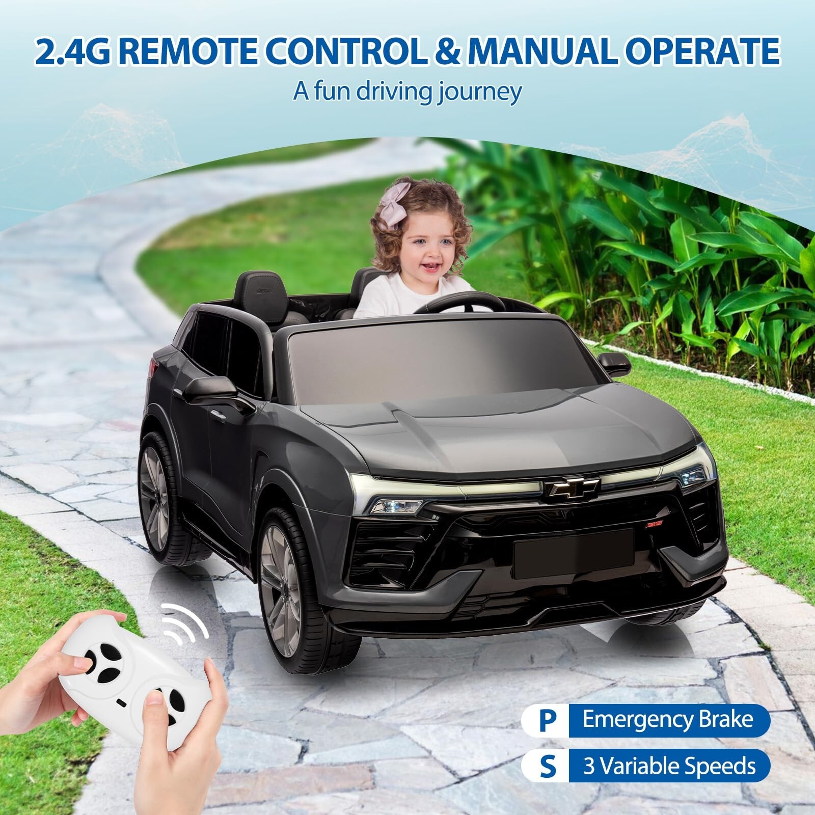Kids Ride On Car 24V 2-Seater SUV Licensed Chevrolet Blazer w/ Remote Control