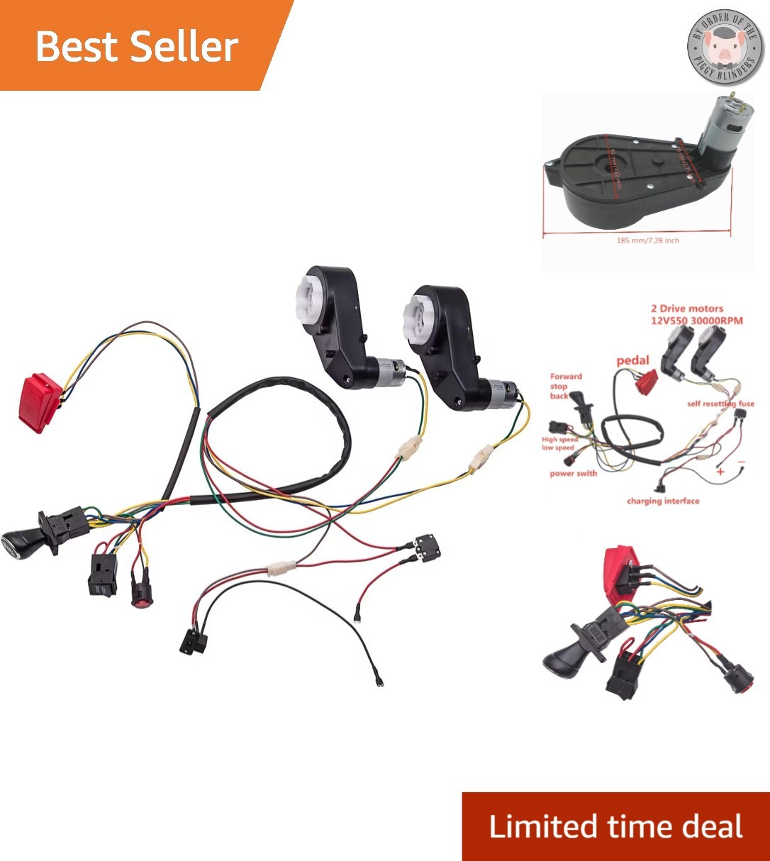 Hands-On DIY Electric Car Accessories for Children with Gearbox & Switch