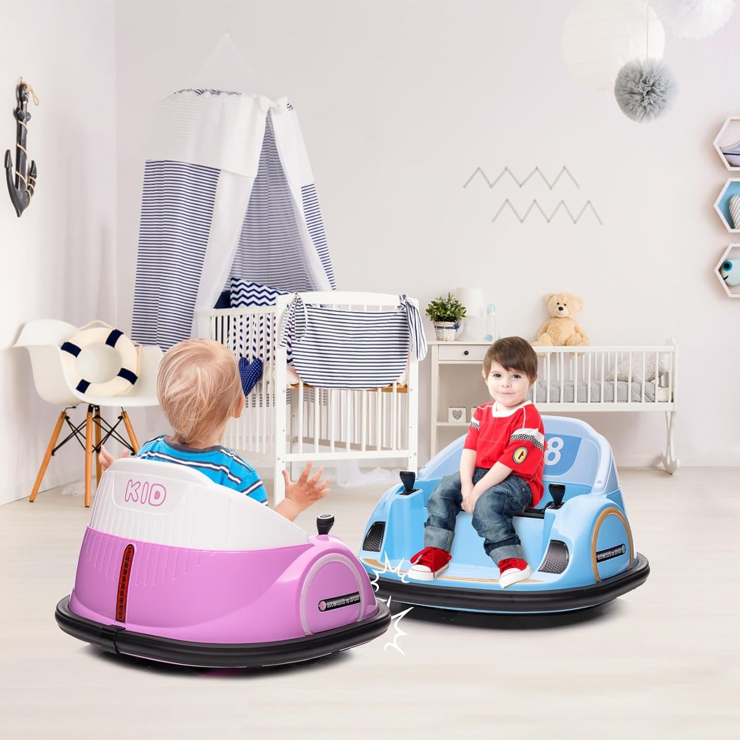 12V Ride On Bumper Car for Kids Toy Gifts Toddlers Electric Bumping Car with RC