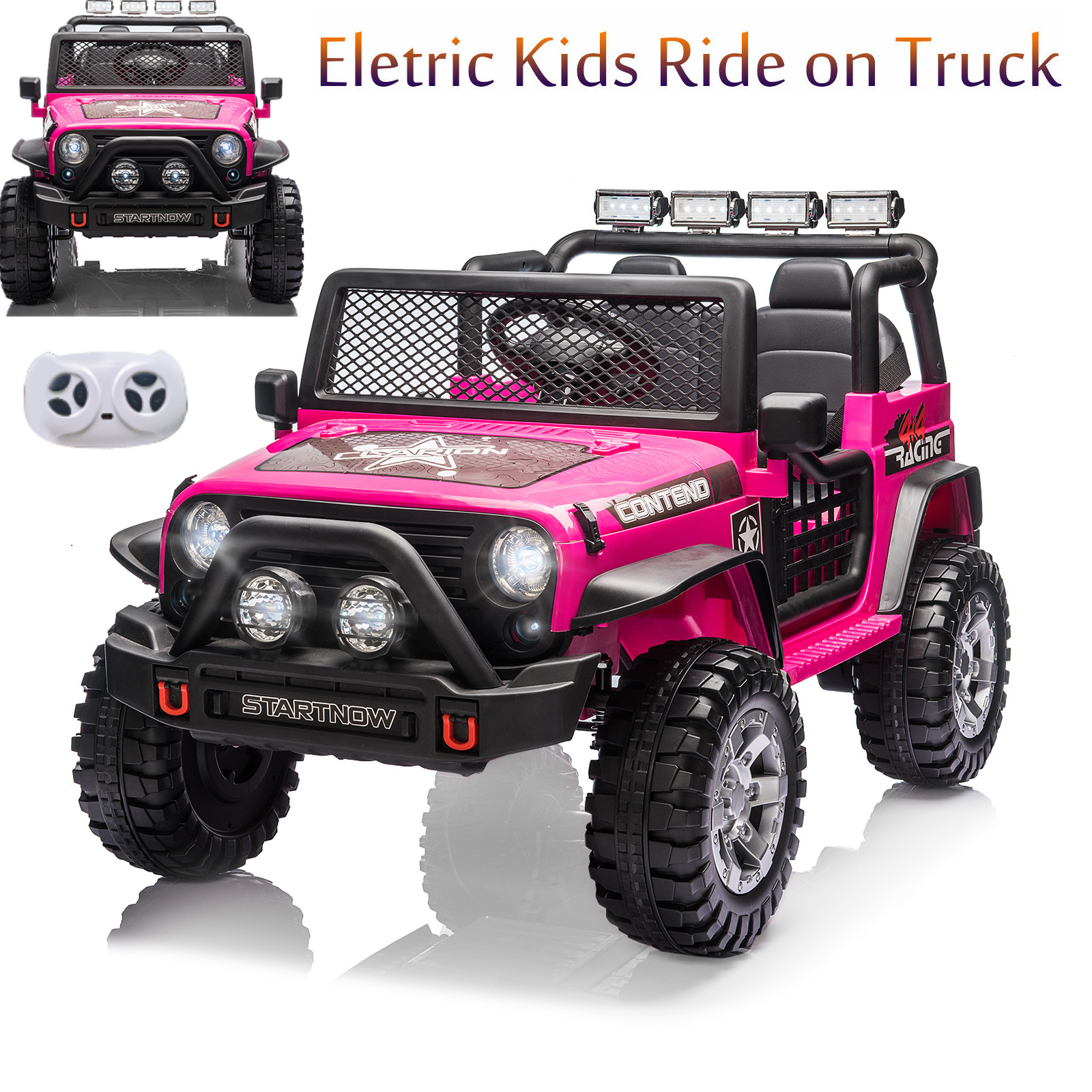 12V Kids Ride On Car Jeep Electric Truck 2 Seats Off-Road Vehicle Remote Control